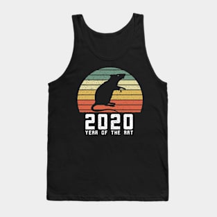 Year Of The Rat 2020 Vintage Chinese Zodiac Tank Top